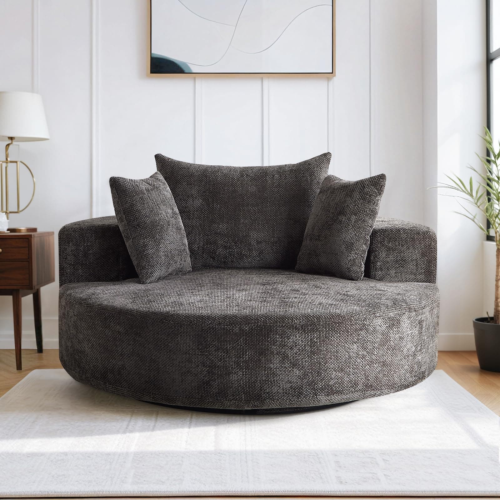 Oversized Swivel Accent Chair for Modern Living Rooms