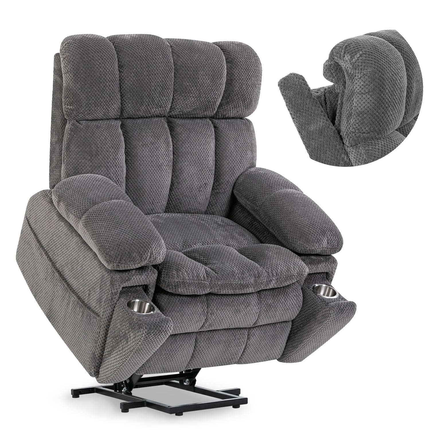 Zero Gravity Dual Motor Recliner with Heat Massage for Elderly