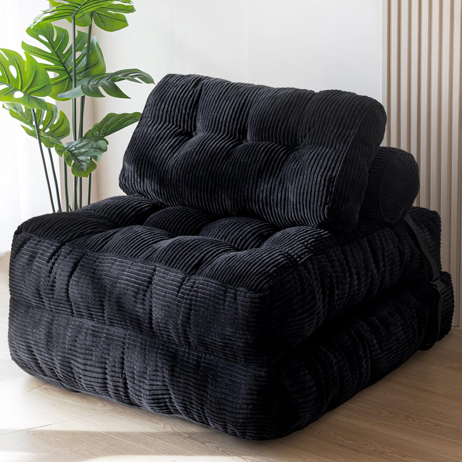 Folding Sofa Bed for Living Room or Bedroom - Black