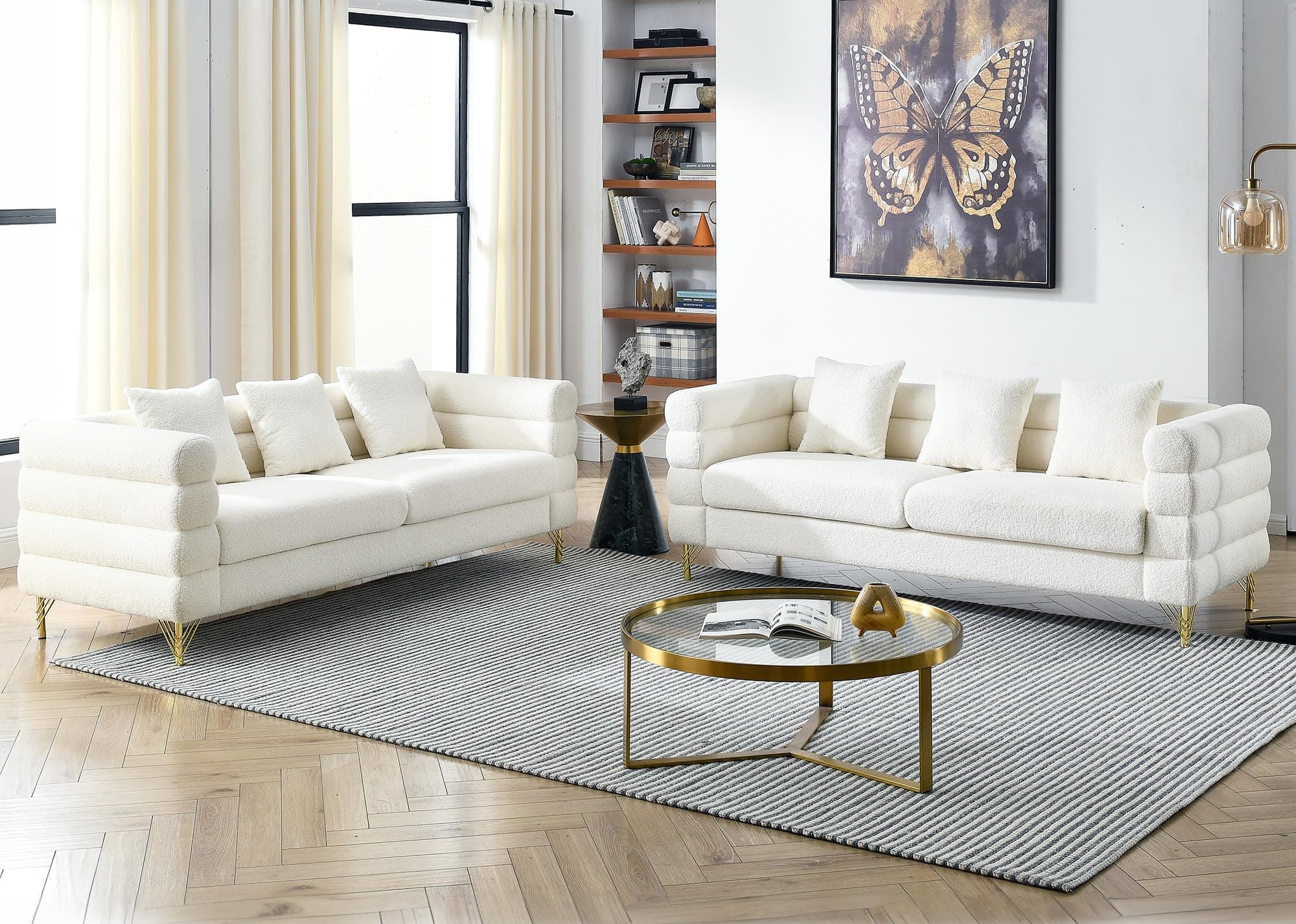 JEEOHEY 3 Seater Sofa Set