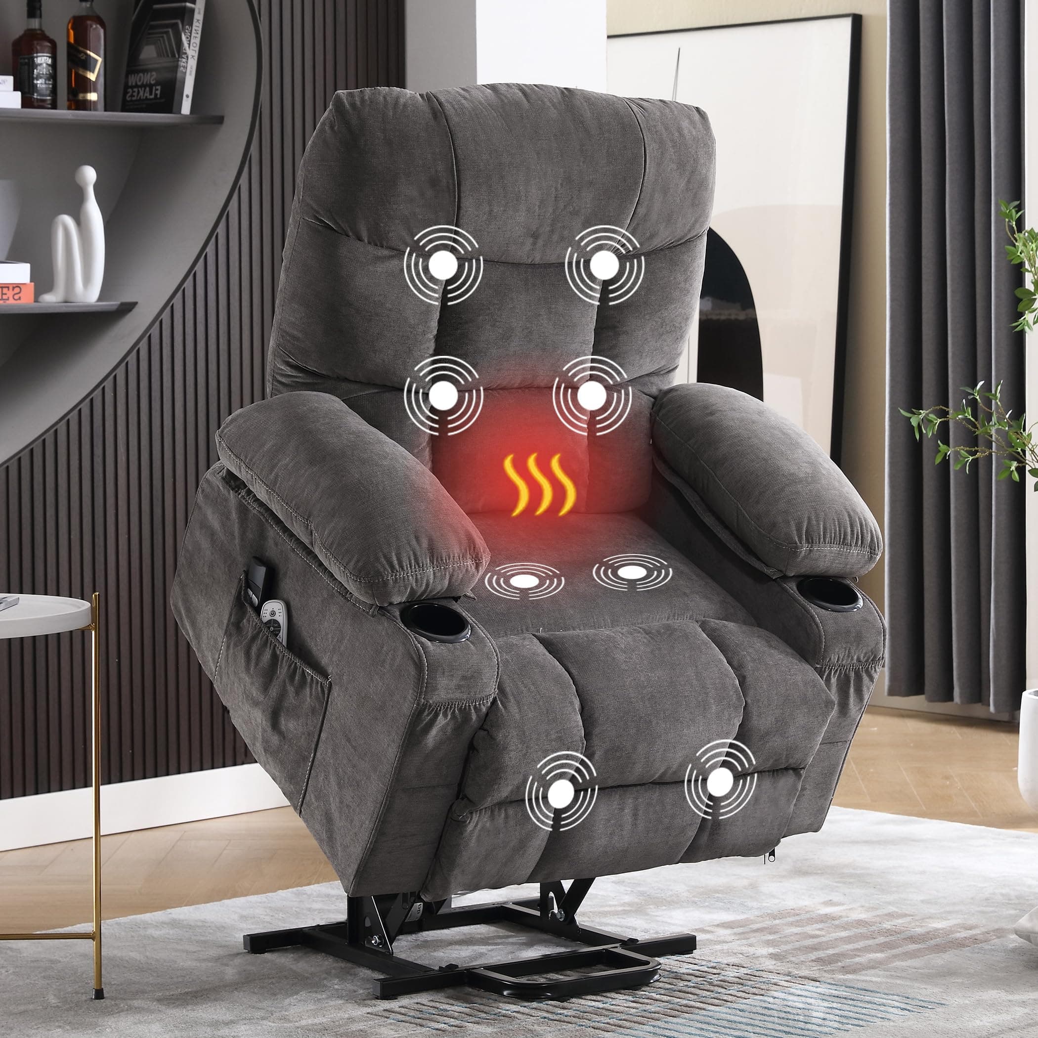Power Lift Recliner Chair with Vibration Massage for Elderly Living Room  
Electric Lift Recliner with Lumbar Heating for Elderly Living Room  
Electric Lift Recliner Single Sofa with Side Pocket for Elderly Living Room