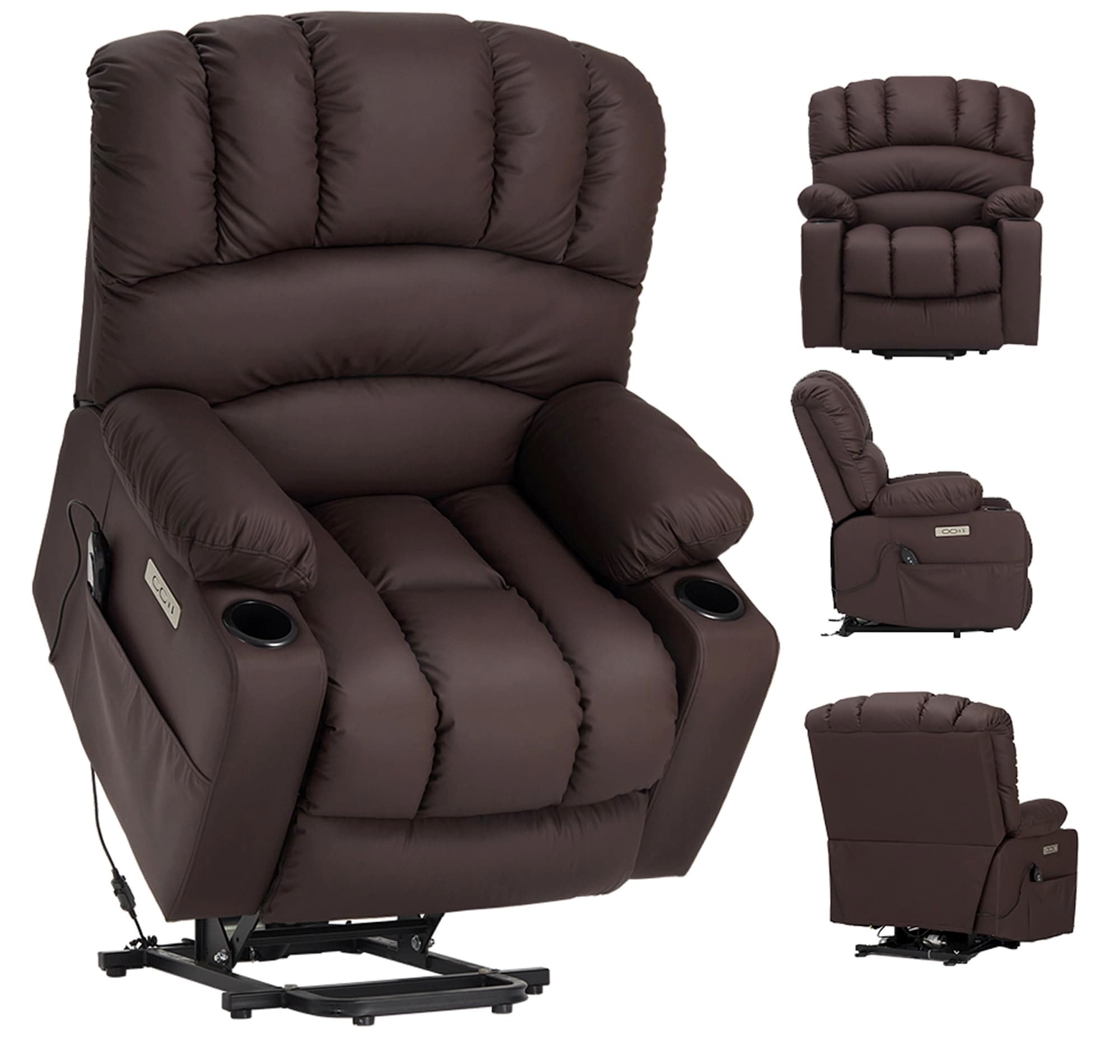 DURASPACE Power Lift Recliner for Elderly with Heat and Massage (Brown)
DURASPACE Large Faux Leather Backrest Electric Lift Recliner for Seniors (Brown)
DURASPACE Electric Lift Massage Recliner Chair with Heat (Brown)