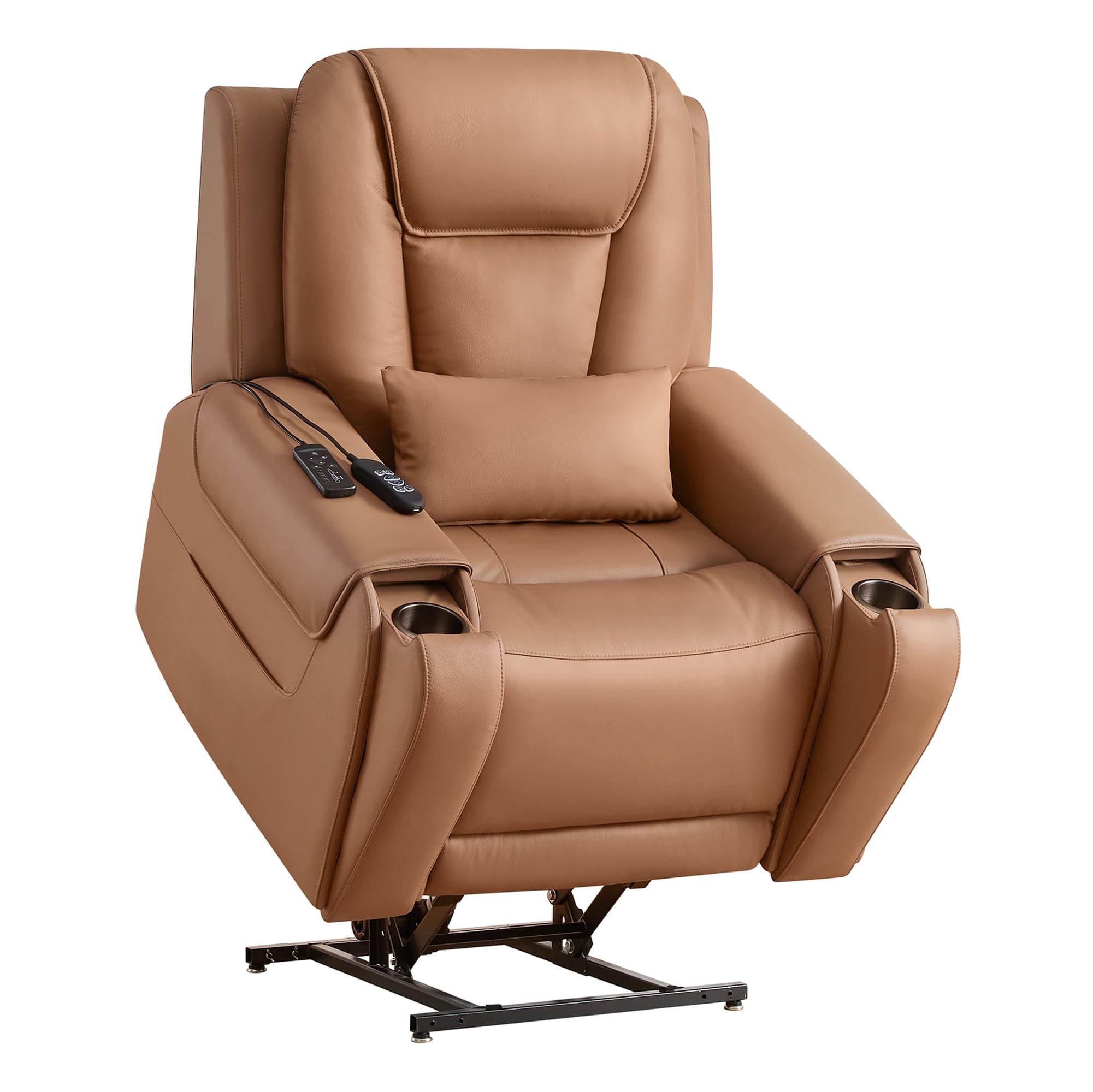 CHITA Electric Massage Lift Recliner Chair with Heat, Large Leather Sofa