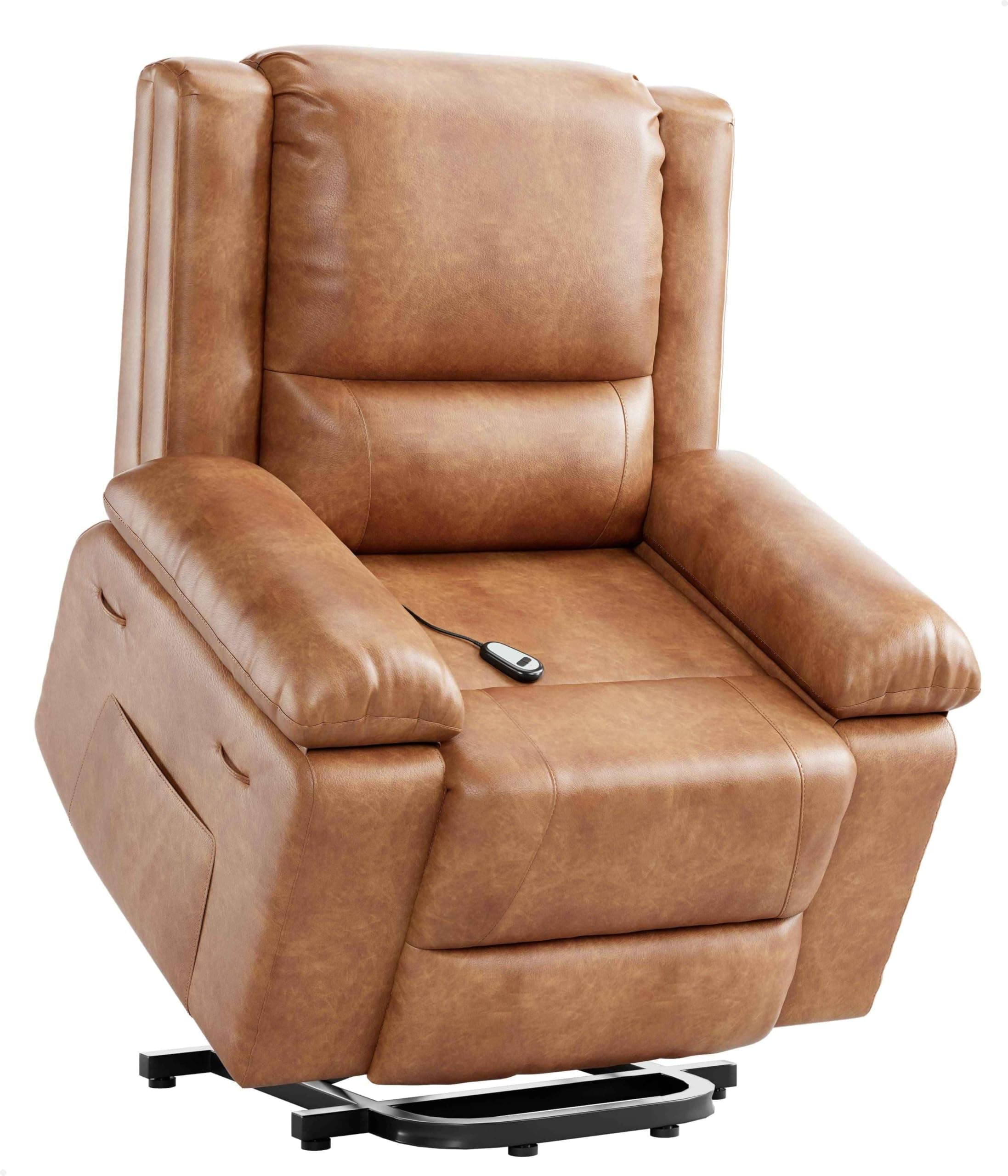 Elderly Electric Recliner with Heat, Massage, and PU Leather