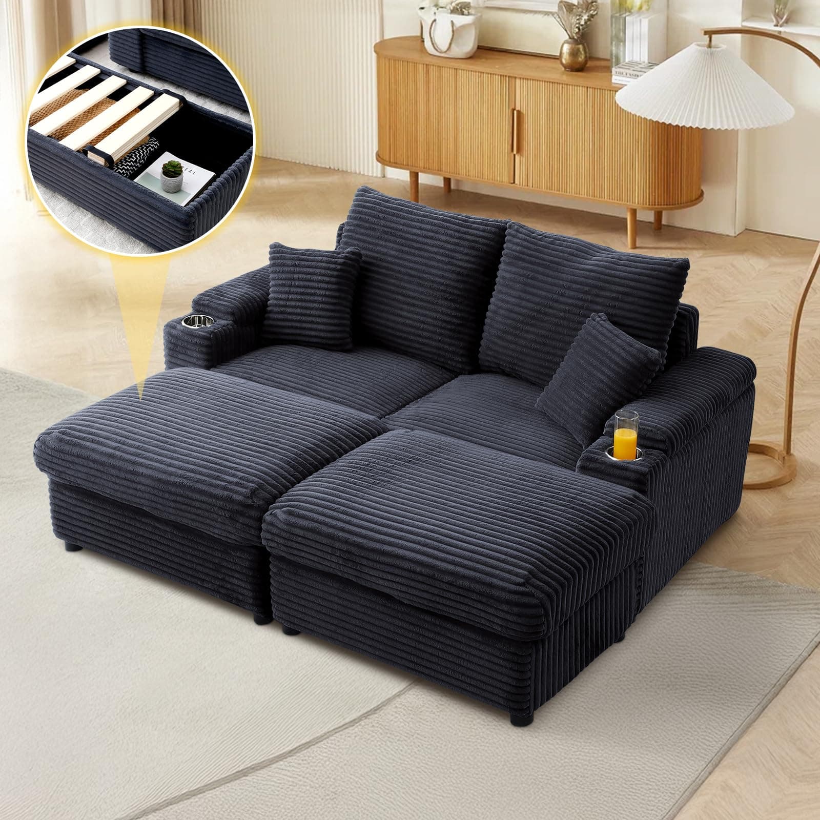 Large Chaise Lounge Chair for Indoor Spaces