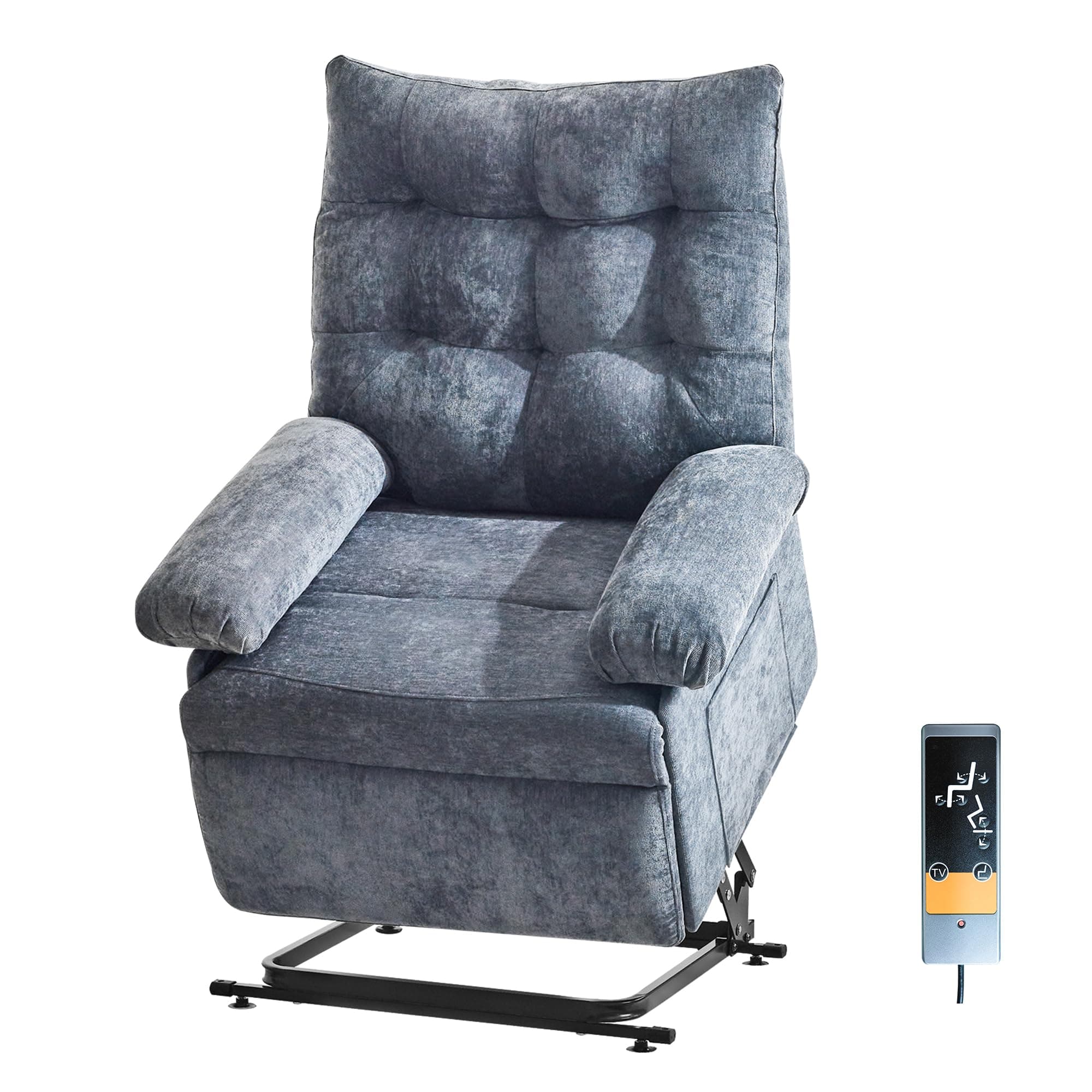 Redlife Triple Motor Electric Power Lift Chair, Oversized Grey Recliner Sofa for Adults and Elderly