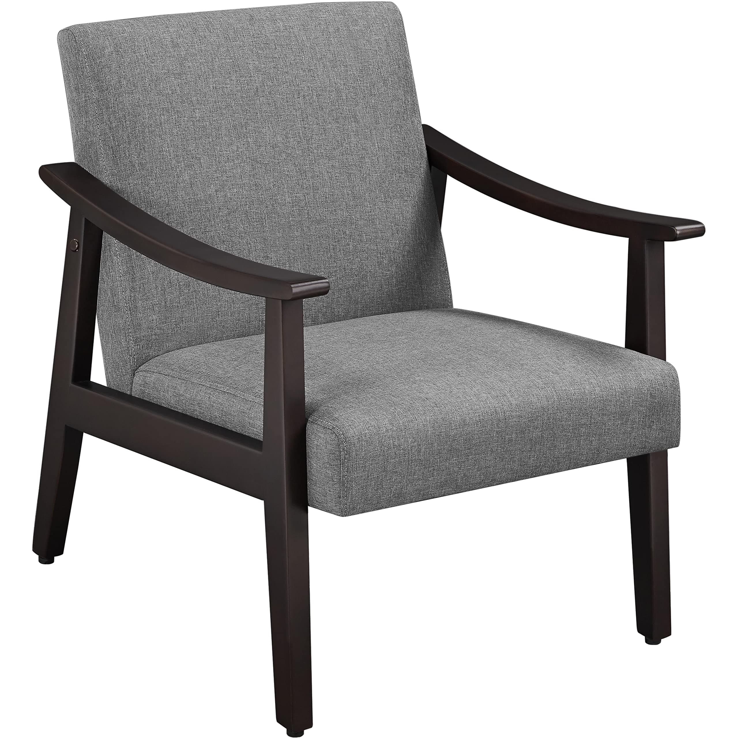 Yaheetech Dark Gray Mid-Century Modern Living Room Accent Chair with High Back