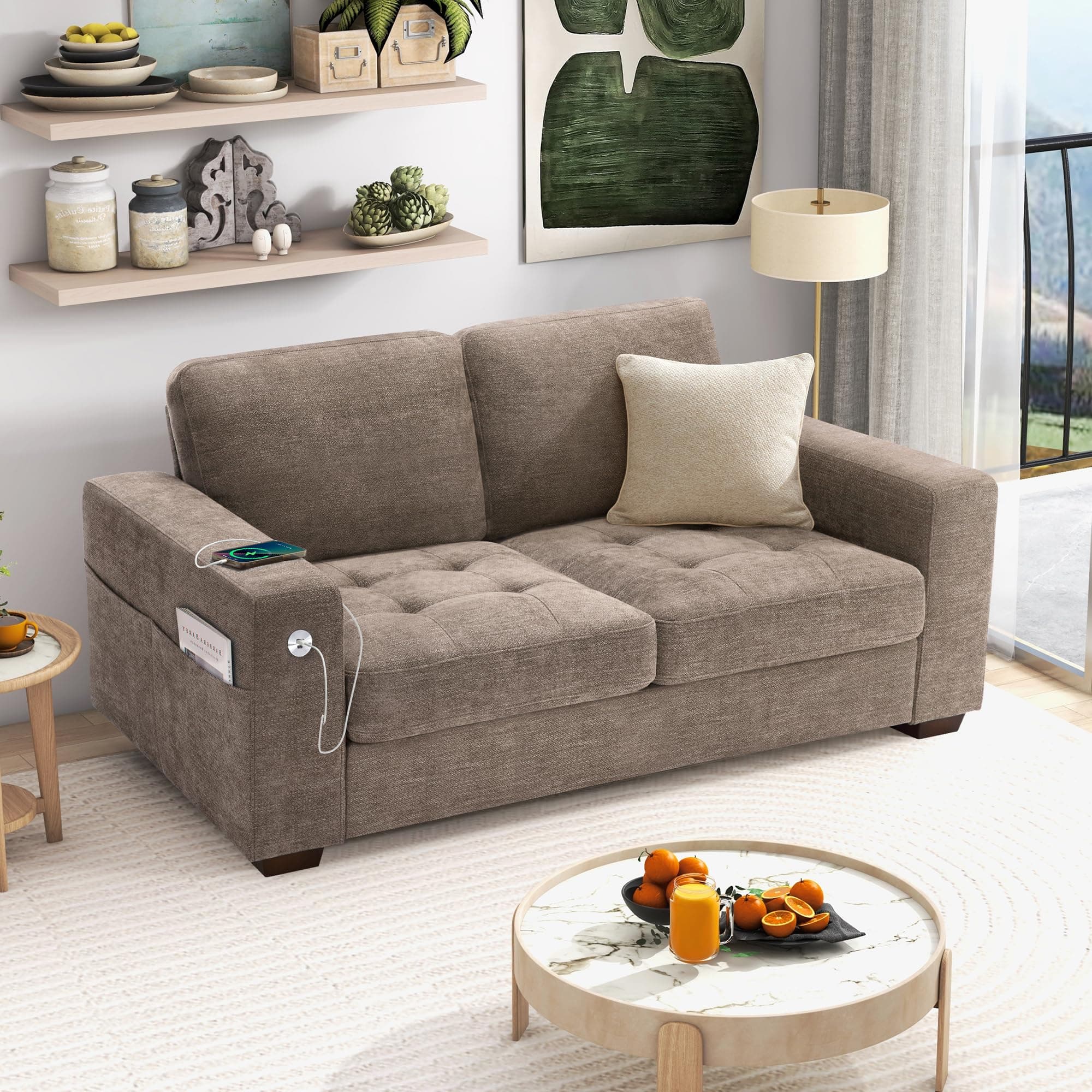 Hanherry 70" Loveseat Sofa, Modern Comfy Couch for Living Room